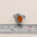 انگشتر عقیق سرخ یمنی نقره زنانه طرح ملانی - Image 4