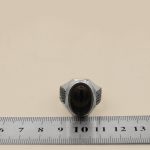 انگشتر عقیق مشکی نقره مردانه دست ساز طرح یوسف + حرز امام جواد (ع) - Image 5