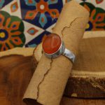 انگشتر عقیق سرخ یمنی نقره دست ساز مردانه و زنانه طرح حصین + حرز امام جواد (ع) - Image 2