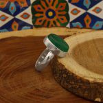 انگشتر ست زنانه و مردانه عقیق سبز نقره دست ساز طرح معظم + حرز امام جواد (ع) - Image 3