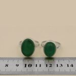 انگشتر ست زنانه و مردانه عقیق سبز نقره دست ساز طرح معظم + حرز امام جواد (ع) - Image 4