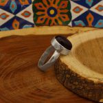 انگشتر ست عقیق سرخ نقره مردانه و زنانه دست ساز طرح خوشبختی + حرز امام جواد (ع) - Image 3