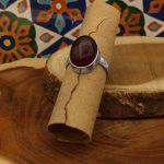 انگشتر ست عقیق سرخ نقره مردانه و زنانه دست ساز طرح خوشبختی + حرز امام جواد (ع) - Image 2