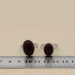 انگشتر ست عقیق سرخ نقره مردانه و زنانه دست ساز طرح خوشبختی + حرز امام جواد (ع) - Image 4