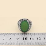 انگشتر عقیق سبز نقره مردانه طرح یوحنا + حرز امام جواد (ع) + آیت الکرسی - Image 5