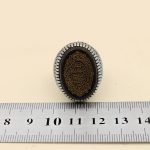 انگشتر عقیق مشکی نقره مردانه طرح حامد + حرز امام جواد (ع) + آیت الکرسی - Image 5