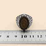 انگشتر عقیق مشکی نقره مردانه طرح یوحنا + حرز امام جواد (ع) + آیت الکرسی - Image 5