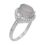 انگشتر عقیق کبود یمنی نقره زنانه طرح پوپک