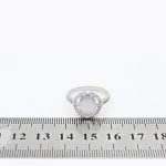 انگشتر عقیق کبود یمنی نقره زنانه طرح پوپک - Image 4