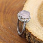 انگشتر عقیق کبود یمنی نقره زنانه طرح پوپک - Image 2