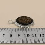 گردنبند عقیق مشکی نقره مردانه و زنانه دست ساز طرح پیچک + حرز امام جواد (ع) + آیت الکرسی - Image 4