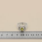 انگشتر زبرجد الماس تراش نقره مردانه دست ساز طرح سهراب - Image 5