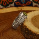 انگشتر زبرجد الماس تراش نقره مردانه دست ساز طرح سهراب - Image 3