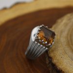 انگشتر الکساندریت الماس تراش نقره دست ساز مردانه طرح سیستان - Image 4