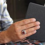 انگشتر الکساندریت الماس تراش نقره دست ساز مردانه طرح سیستان - Image 3