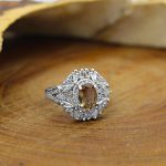 انگشتر الکساندریت الماس تراش نقره زنانه طرح ثمن - Image 2