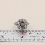 انگشتر الکساندریت الماس تراش نقره زنانه طرح رازیانه - Image 4