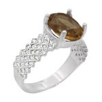 انگشتر الکساندریت الماس تراش نقره زنانه طرح مسیحا