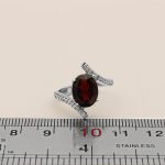 انگشتر گارنت نقره زنانه طرح فائزه - Image 4