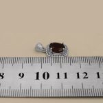 گردنبند گارنت الماس تراش نقره زنانه طرح زلیخا - Image 4