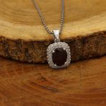 گردنبند گارنت الماس تراش نقره زنانه طرح زلیخا - Image 2