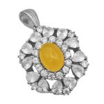 گردنبند شرف الشمس زنانه نقره طرح لاوندر + حکاکی