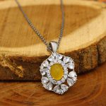 گردنبند شرف الشمس زنانه نقره طرح لاوندر + حکاکی - Image 2