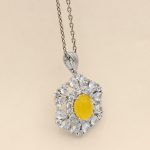 گردنبند شرف الشمس زنانه نقره طرح لاوندر + حکاکی - Image 3