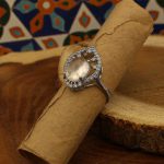 انگشتر در نجف نقره زنانه طرح زنبق - Image 3