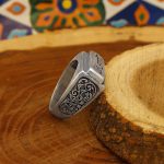 حلقه نقره زنانه و مردانه طرح حسبی الله - Image 3