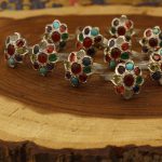 انگشتر چند سنگ نقره زنانه دست ساز طرح مینو + حرز امام جواد (ع) - Image 4