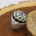 انگشتر چند سنگ نقره مردانه دست ساز طرح فاخر شهریار - Image 2