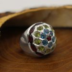 انگشتر چند سنگ نقره مردانه دست ساز طرح فاخر شهریار - Image 3