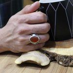 انگشتر چند سنگ نقره مردانه دست ساز طرح عابد - Image 4