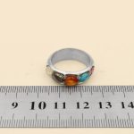 انگشتر چند سنگ نقره مردانه دست ساز طرح صادق - Image 5