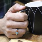 انگشتر چند سنگ نقره مردانه دست ساز طرح صادق - Image 4