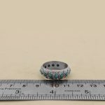 انگشتر فیروزه نیشابوری نقره مردانه دست ساز طرح شاهانه - Image 5