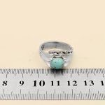 انگشتر فیروزه نیشابوری نقره مردانه دست ساز طرح امید - Image 5