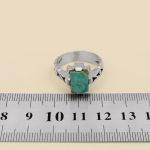 انگشتر فیروزه نیشابوری نقره مردانه دست ساز طرح سخا - Image 5