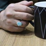 انگشتر فیروزه نیشابوری نقره مردانه دست ساز طرح ماجد - Image 5