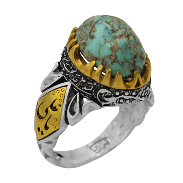 2-1-419 turquoise-yaalii-man-ring(1) انگشتر فیروزه مردانه نقره مجلسی