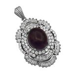 گردنبند آمیتیست نقره زنانه طرح بانو