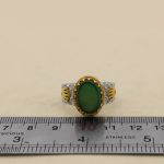 انگشتر عقیق سبز نقره مردانه طرح رولکس + حرز امام جواد (ع) + آیت الکرسی - Image 5