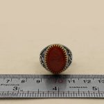 انگشتر عقیق سرخ نقره مردانه طرح یا محمد (ص) + حرز امام جواد (ع) + آیت الکرسی - Image 5