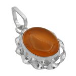 گردنبند عقیق سرخ یمنی دست ساز نقره زنانه و مردانه طرح پیچک سلمان کوچک + حرز امام جواد (ع) + تربت امام حسین (ع)