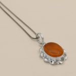 گردنبند عقیق سرخ یمنی دست ساز نقره زنانه و مردانه طرح پیچک سلمان کوچک + حرز امام جواد (ع) + تربت امام حسین (ع) - Image 3