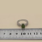 انگشتر زمرد الماس تراش نقره زنانه طرح رزیتا - Image 4