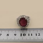 انگشتر یاقوت سرخ الماس تراش نقره زنانه طرح شهرزاد - Image 4