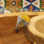 انگشتر شرف الشمس نقره مردانه طرح مناره - Image 2