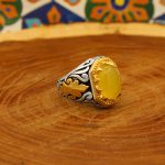 انگشتر شرف الشمس نقره مردانه طرح مناره - Image 3